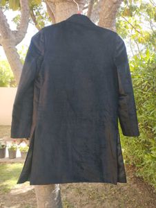 kids's Black Sherwani Jacket
