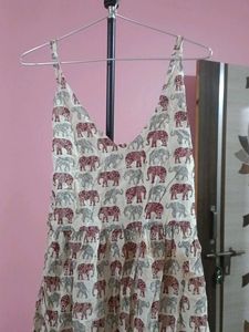 Boho Elephant Block Print Dress