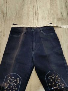 Ma5866 Vintage Embroidered Flare Jeans waist 26