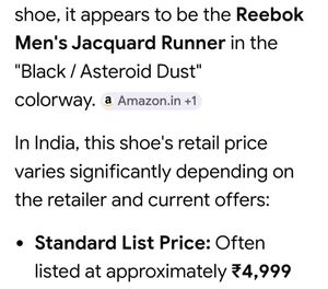 New Reebok Jacquard Runner Shoes