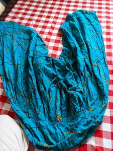 Teal Patiyala  with Abstract Print