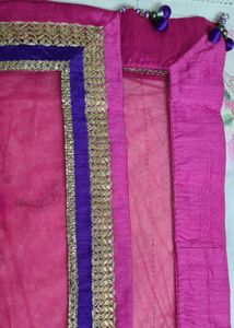 Vibrant Pink Net Lehenga Chunni Blouse