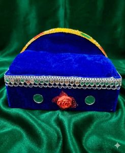 Royal Blue Velvet sofa for laddu gopal