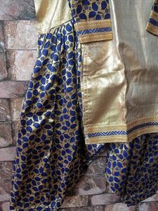 Rich Gold &amp; Navy Blue Wedding Suit