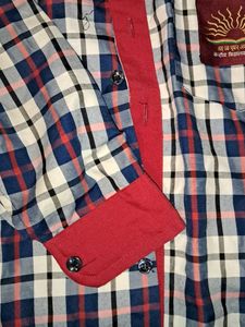 Kendriya Vidyalaya Checked Kurta Shirt