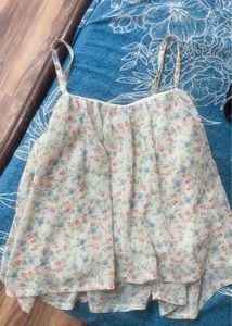 Floral Print Spaghetti Strap Top