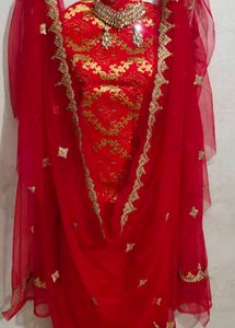 Combo Very Beautiful red Brocade Wedding Suit Fabr