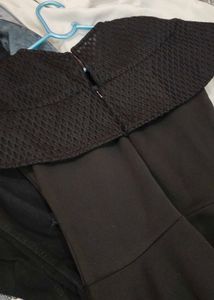 cottage theme black mini dress