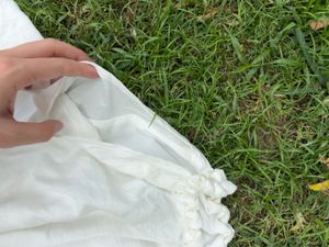 White Off-Shoulder Blouse with Puff Sleeves