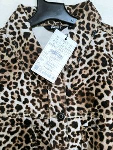 Leopard Print Cropped Jacket