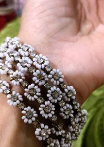 Elegant Floral Bangle Set