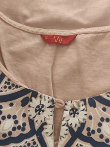 W brand  Sleeveless Kurta with Ethnic Print