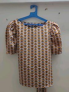Multiway Stylish Printed Tie-Waist Blouse