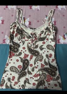 Y2k Paisley Print Camisole Top