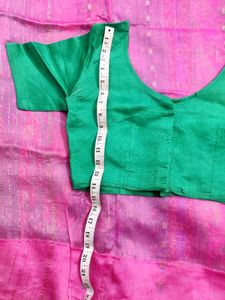 Pink &amp; Green Saree (free Blouse)