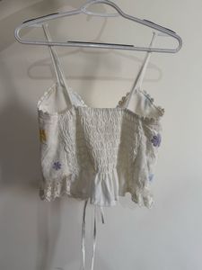 Charming Embroidered Floral Cami Top
