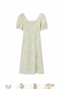 Floral Print Square Neck Dress