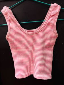 Pink Striped Tank Top