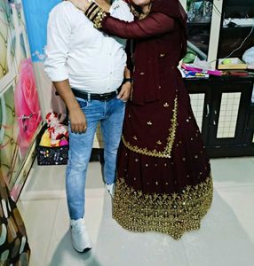 Maroon Embellished Lehenga