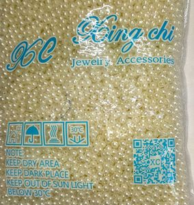 Pear Cream half kg 5mm Beads for Jewelry Making