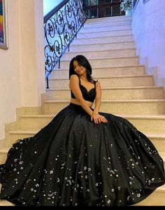 Black Floral Lehenga Set