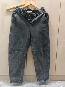 Zara Faded Black Mom Jeans