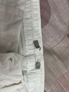 white beaded shorts