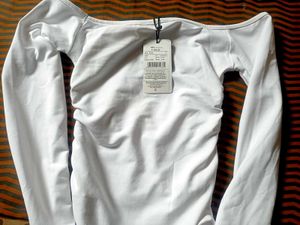 Off-Shoulder White leotard top