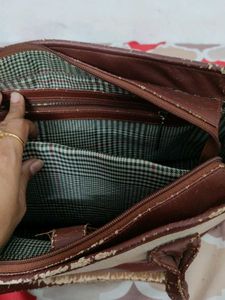 Classic Cream &amp; Brown Tote Bag