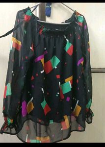 Fun Geometric Print Top for Women
