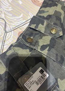 Denim Cargo Mini Skirt
