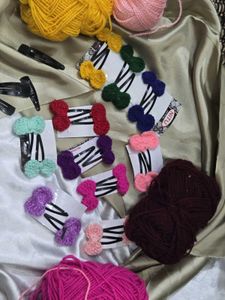 10 set of Handmade Crochet Hair Clips