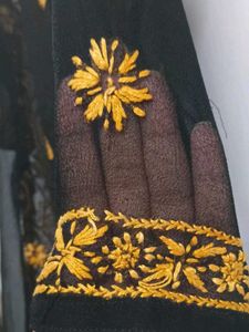 Black Chikankari Kurta with dupatta