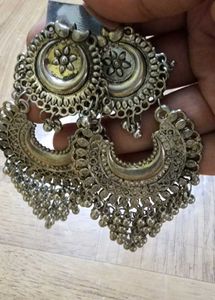 BEAUTIFUL OXIDISED LONG EARRINGS