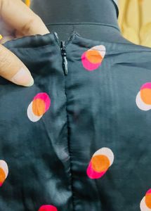 Elegant Black Polka Dot tunic