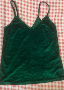 Emerald Velvet Cami Top