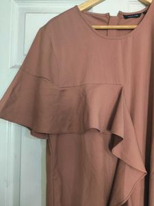 Wardrobe By Westside Blush Pink Ruffle Dress