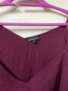 Burgundy Party Western Dress