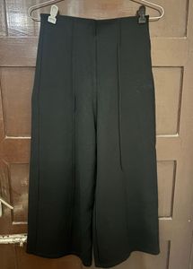 Black Wide Leg Cropped Pants