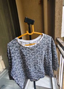 Cute Floral Print Cropped Top