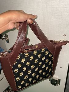 Stylish Tote Bag with Block Print.