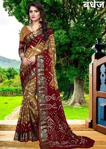 Beautiful Bandhani Saree