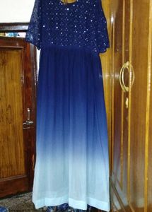 Stunning Blue Ombre Sequin Gown