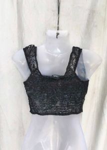 Y2K black crop top