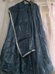 Embellished Dark Grey Lehenga Set