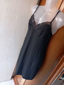 Elegant Lace Trim Slip Dress