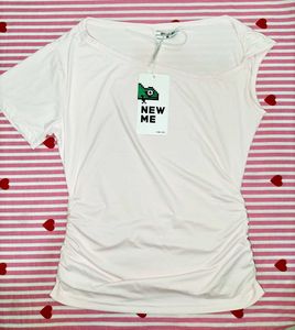 NEWMW Light Pink Off-shoulder Top