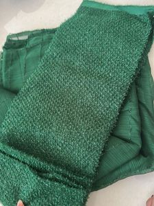 Elegant Emerald Green saree with Tassels and blous