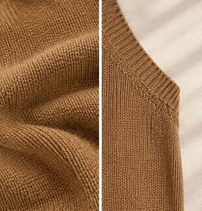 Brown Knit Sleeveless Top