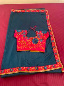 Embroidered Saree with Blouse